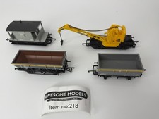 OO GAUGE HORNBY R6004 OPERATING MAINTENANCE CRANE & WAGONS INC BRAKE - YELLOW