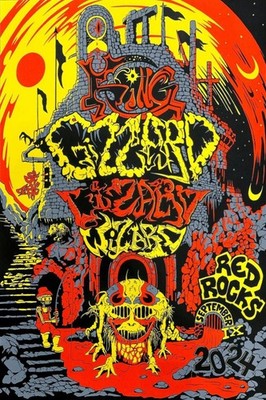 King Gizzard & The Lizard Wizard Red Rocks 2024 Concert Poster Wall Art Decor