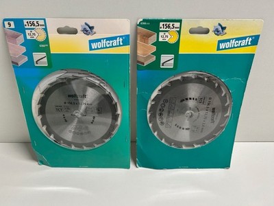 2 x Wolfcraft Hartmetall Kreissägeblatt Kreissägeblätter 156,5 x 12,75 x 2,4 mm