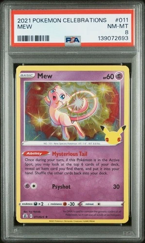 2021 POKEMON CELEBRATIONS #011 MEW PSA 8