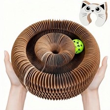 Kitty Cat Toy, Magic Organ Cat Scratch Board, Compact Accordion Toys with Bel...