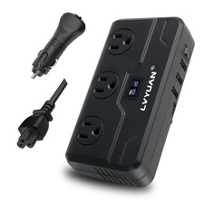 200W Car Power Inverter, LVYUAN DC 12V to 110V/120V AC Plug 200W-Black