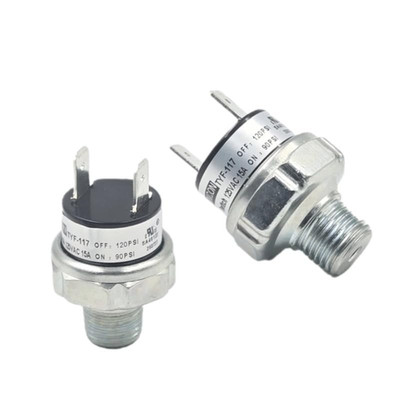 90-120PSI Pressure Switch, UL Certified,1/4'' NPT Male Thread, 15A/125VAC Air Com