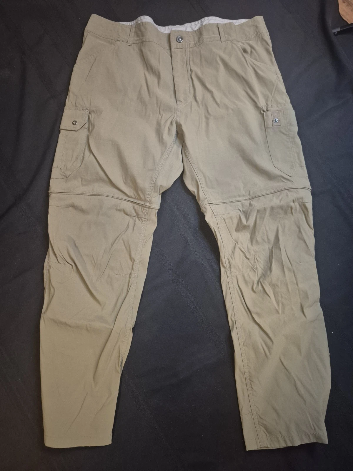 💥CLEAN 💥Kuhl Renegade Convertible Cargo Mens 40X30 Pants Stretch Hiking Beige