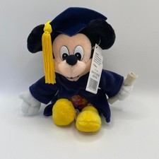 Disney Mickey Mouse Graduation Bean Bag Plush   Cap  Diploma   NWT