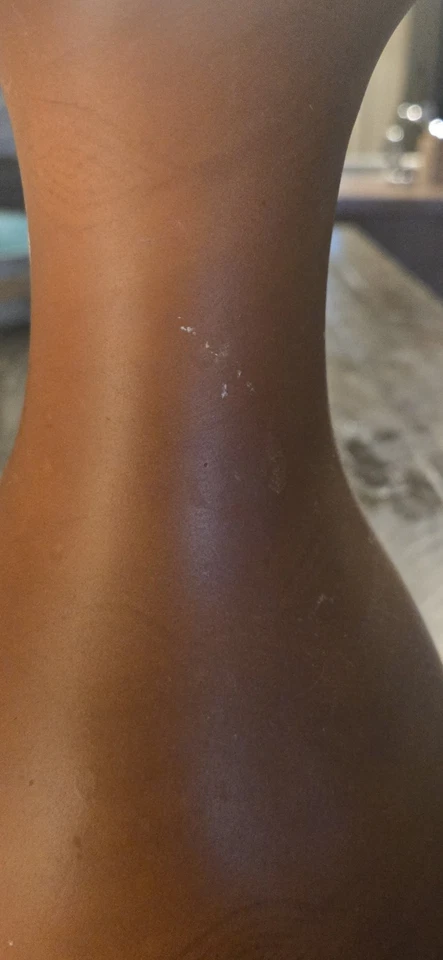 Hand Crafted Terracotta Style Vase With Etched Design, Modern Rustic Boho Decor - Изображение 3 из 3