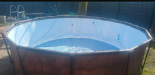 Bestway Steel Pro MAX Frame-Pool rund braun inkl. Filterpumpe & Leiter