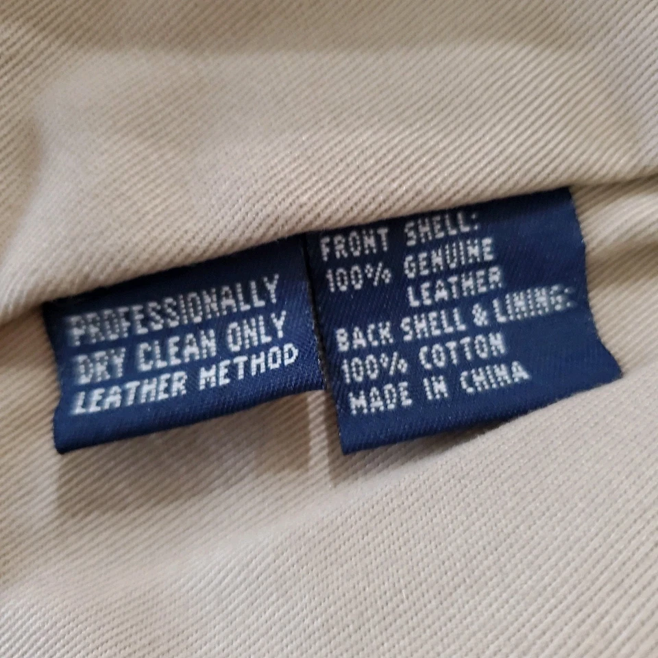 CHAPS RALPH LAUREN Men M Leather Brown Vest Button Western Cowboy Casual VINTAGE - Image 3 of 4