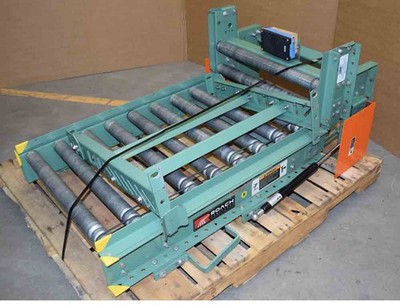Roach 24VDC 23''W Power Roller Gate Conveyor Manual-GasSpring-Lift Cylinders Sick