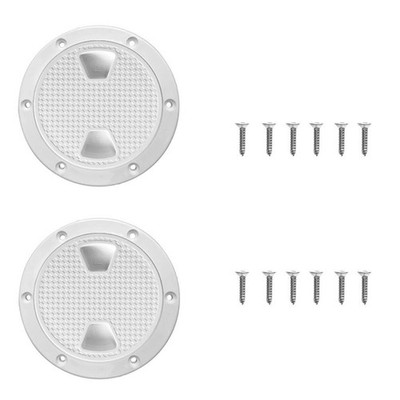 White Boat Deck Plate W / Schrauben, Runde , 3 Größe Optional