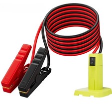 Battery Adapter For Ryobi with 6FT Jumper Cable Clamp Battery Jumper Starter
