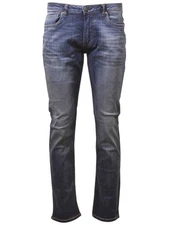 Buffalo By David Bitton Men's Slim Ash Jeans Stretch Authentic & Sanded Indigo