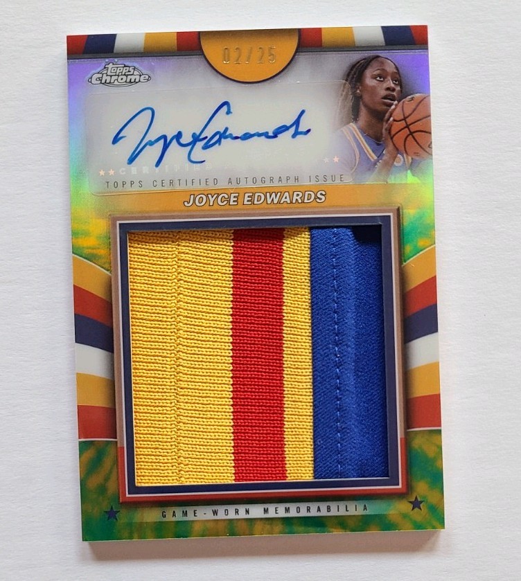 Joyce Edwards #/25 Gold Patch Auto 2024 Topps Chrome McDonald's