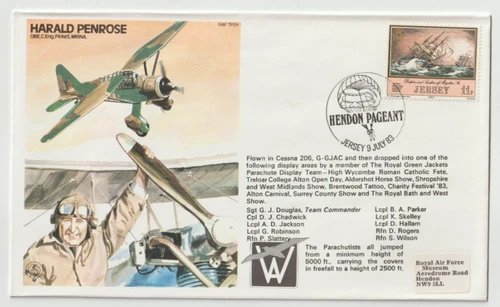 9/7/1983 Jersey Flown Cover - RAF TP29 - Harald Penrose