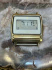 Vintage Men’s Gold Tone Timex Q Digital Quartz Watch.  💯 % Functions