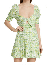 Alice + Olivia Kristie Floral Puff Sleeve Minidress