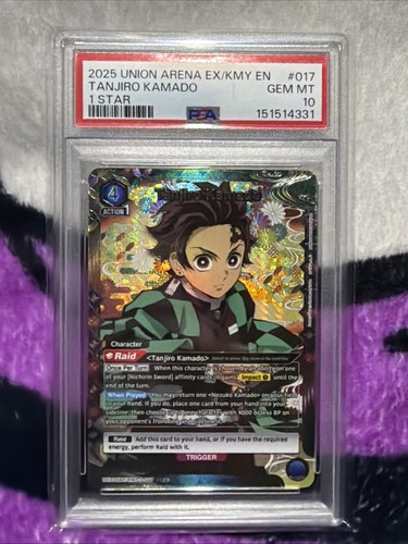 2025 Union Arena - Tanjiro Kamado 1 Star PSA 10 - UEX05BT/KMY-3-017