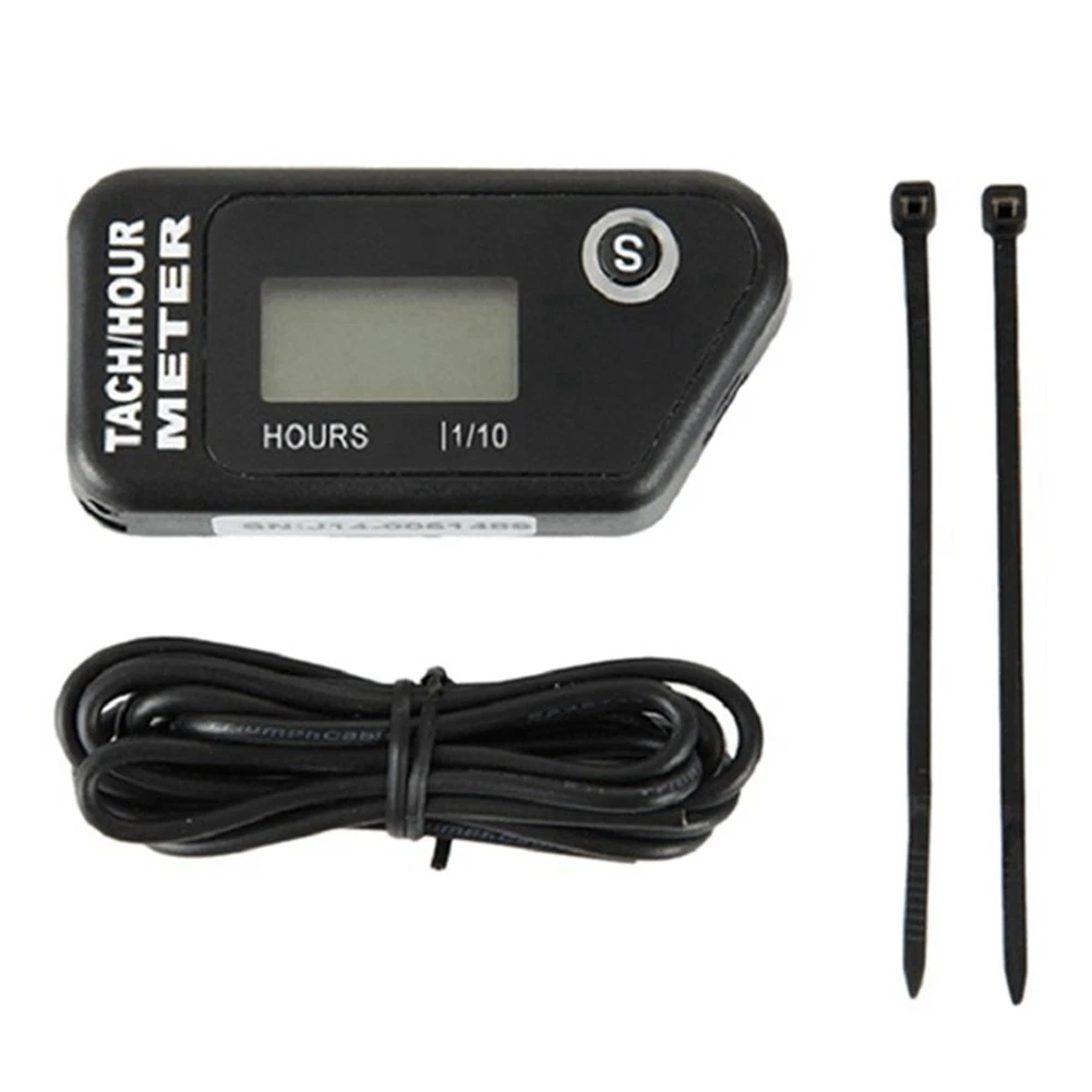 Motorcycle Speed Hour Meter Inductive LCD Digital Accumulative Hour Meter4830