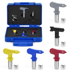 5 Pieces Reversible Airless Paint Spray Tip Kit with a Storage Box, Airless S...