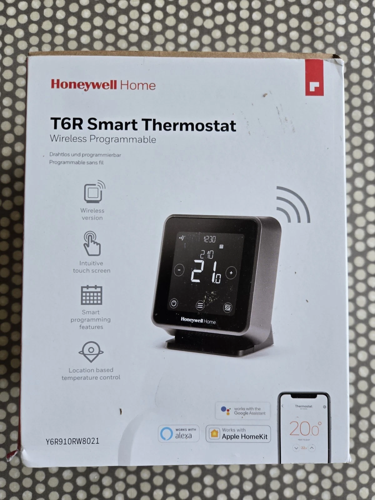 Honeywell Home T6R Smart Wieless Programmable Thermostat Wifi- Black New
