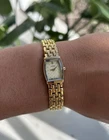Vintage Ladies Seiko Lassale Gold Tone Cocktail Dress Watch Running