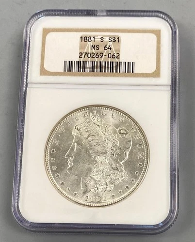 1881 S US Morgan Silver $1 NGC MS64 L24555
