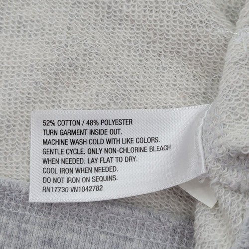 Mossimo Supply Co Sweatshirt French Terry grau meliert Pailletten Small - Bild 5 von 8