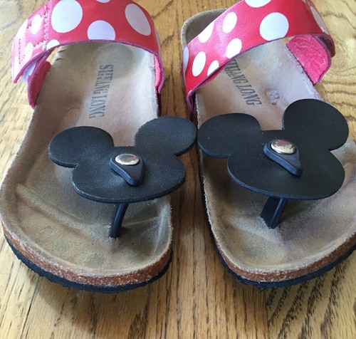 Mickey Mouse Shuang Long Cork Sandals Disney Flip Flops Summer Size 6.5 ? Minnie - Picture 4 of 9