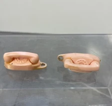 2- Vintage “The Princess Phone” Pink Keychain Rotary Dial  ( NO Chain)