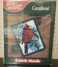 Latch and Hook Kit Cardinal ART. 25511 18" x 24" by J  P Coats -New Sealed 