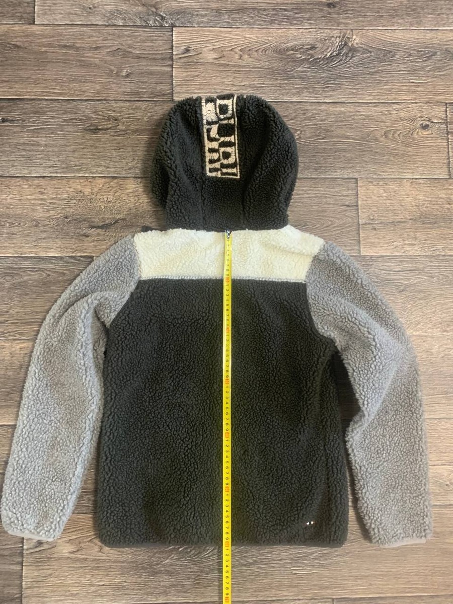 Napapijri teddy fleece jacket hoodie women Gorpcore size M | eBay