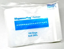 100 Reloc Zippit Bags 6"x8" Clear 2mil Poly Reclosable Zip Seal Slide Lock Bag 
