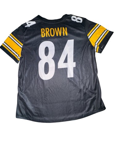 Pittsburgh Steelers Antonio Brown Size Children’s Youth Large On Field Jersey - Picture 2 of 7