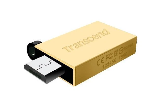 8 Go Clé USB OTG Plaqué Or Transcend Jetflash 380G - Edition Or - Photo 2/4