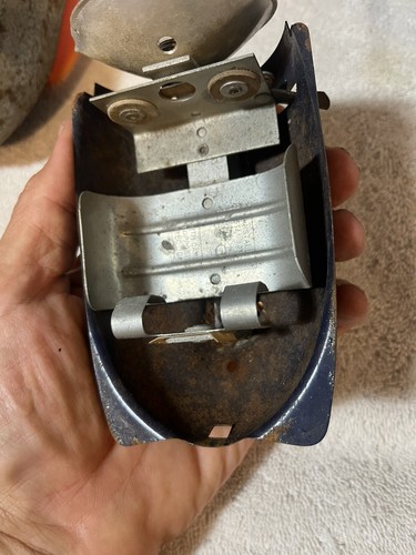 Very Rare Delta Super Rocket Ray Bike Bicycle Headlight Original Paint Blue Gray - Picture 8 of 14