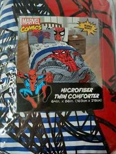 Spider Man Marvel Microfiber Twin Comforter 64 x 86 Unisex Kid Bedroom Comforter