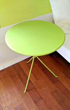 GUERIDON -TABLE PLIANTE -Guéridon en métal laqué vintage années 1990 FRANCE