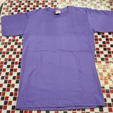 Vintage 90's ~ NUTMEG ~ T-shirt LARGE Blank Made In USA PURPLE