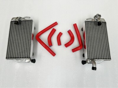 Aluminum Radiator&Red Silicone Hose fit Honda CR250R CR250 R 250R 2002