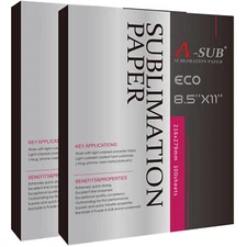 200 Sheets A-SUB Sublimation Paper 8.5x11 for Inkjet Printers Heat Transfer 125g