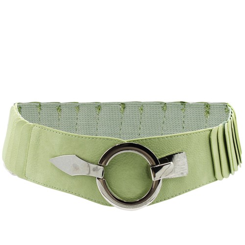 Cinturón elástico de mujer Glamexx24 cinturón de cintura ancho 6 cm cinturón de cadera anillo plateado - Imagen 19 de 21