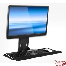 Height Adjustable Monitor Keyboard Wall Mount Ergonomic Tray Mouse Pad Workspace