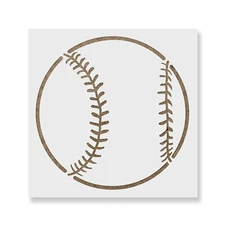 Baseball Stencil - Durable & Reusable Mylar Stencils