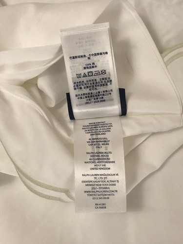 1 Ralph Lauren Euro Sham 100% Cotton White Beige Embroidery Scallop Buttons New - 第 12/12 張圖片