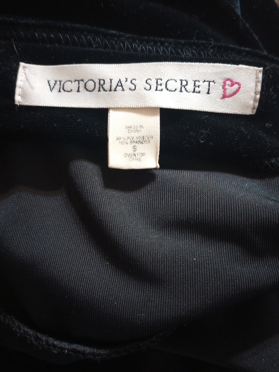 UNDERCOVER Abito donna Victorias Secret vintage Y2K velluto taglia S nero stravagante gotico sexy