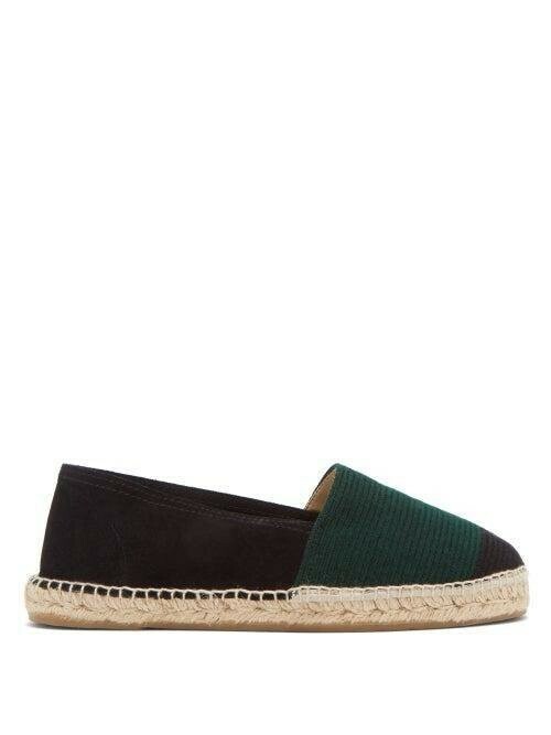 GUANABANA X TODD SNYDER Navy & Orange Crossed Bands Espadrilles Slides Size 43 Shoes collection main image 2