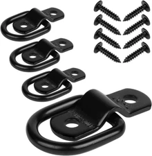 D Rings Tie Down Anchors Hooks for Trailer Truck 1/4 2400 Pound Capacity 4-Pack