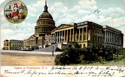 Capitol, Washington, D.C., Nellie Hughes, Johnstown, Pennsylvania, Postcard