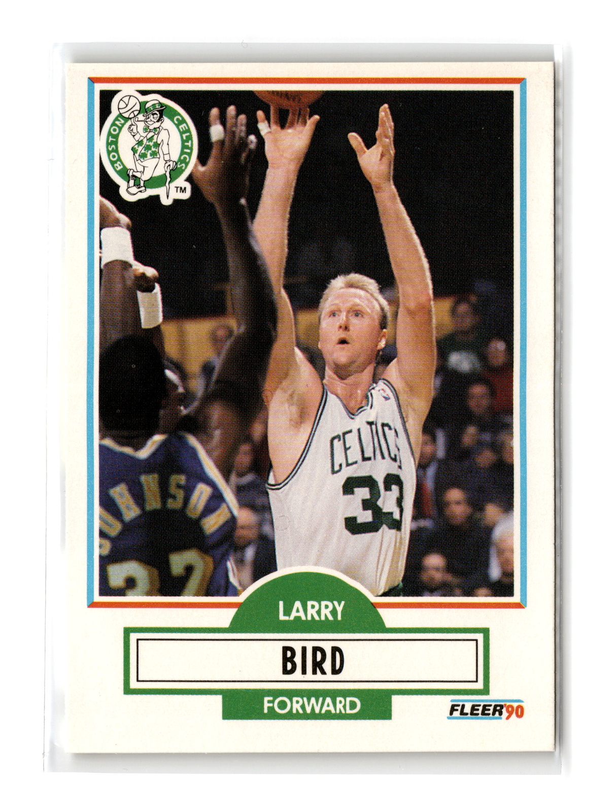 Larry Bird Basketball #8 1990-91 Fleer Boston Celtics