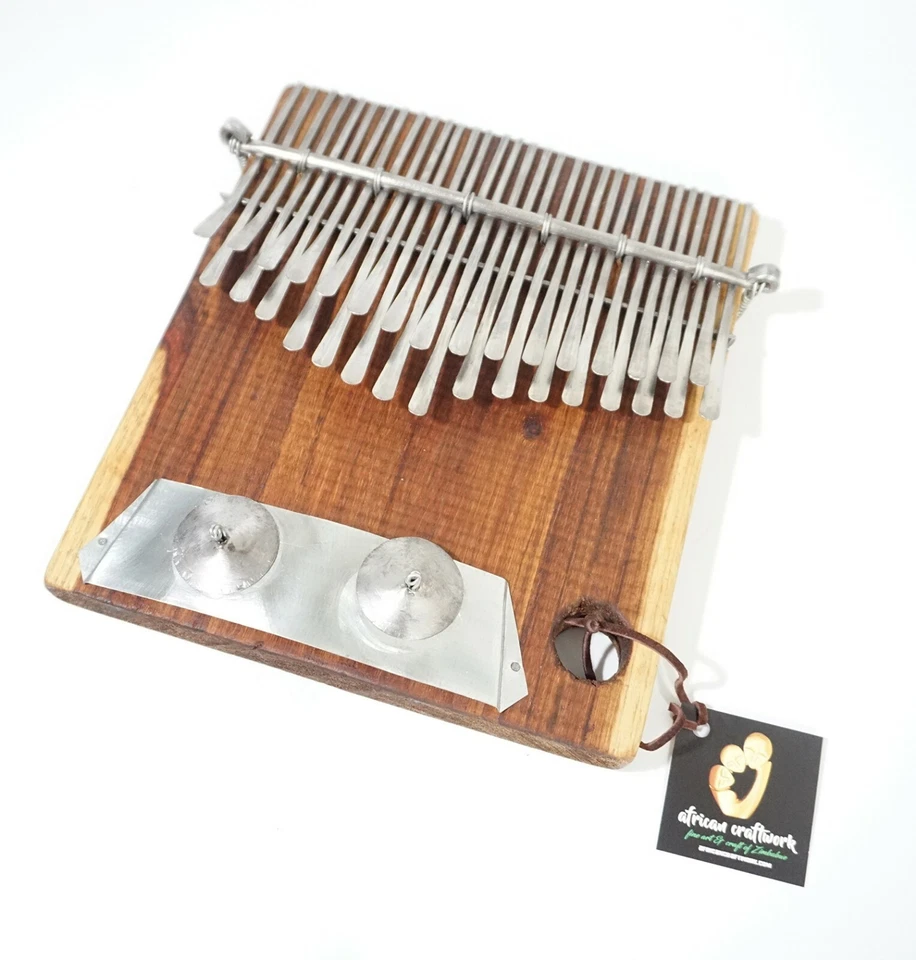 32 Key African Njari MBIRA Finger Piano Kalimba Hand mde Zimbabwe Ships Frm USA - Imagem 2 de 4